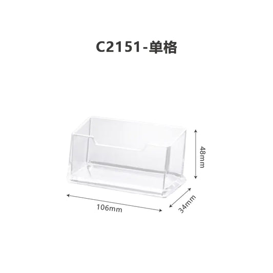 Clear Acrylic Business Card Holder – Desk Organizer Display Stand