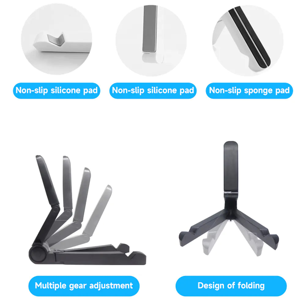 Universal Desktop Tablet Holder - Portable and Foldable