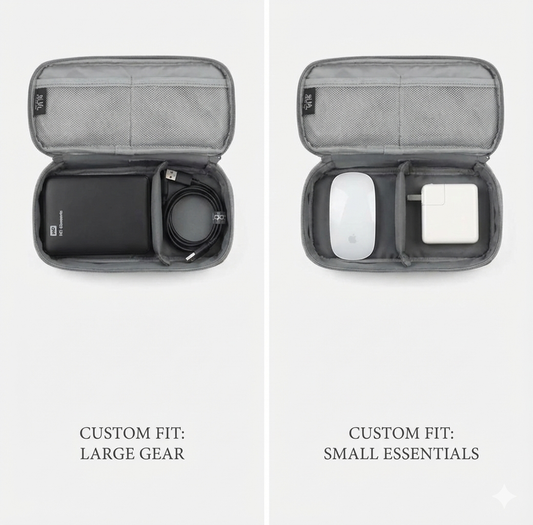 Tech Organizer Bag – Mouse, Charger & Cable Storage Case
