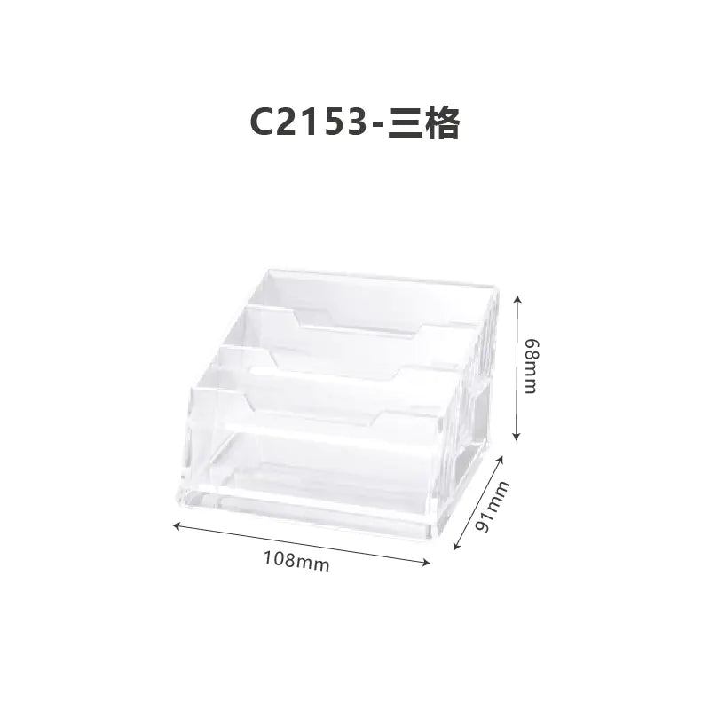 Clear Acrylic Business Card Holder – Desk Organizer Display Stand