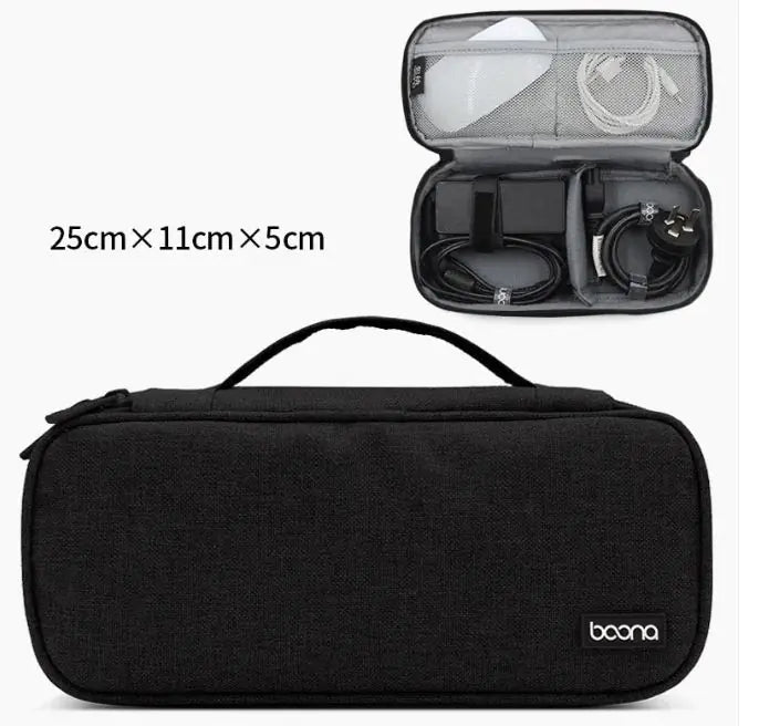 Tech Organizer Bag – Mouse, Charger & Cable Storage Case