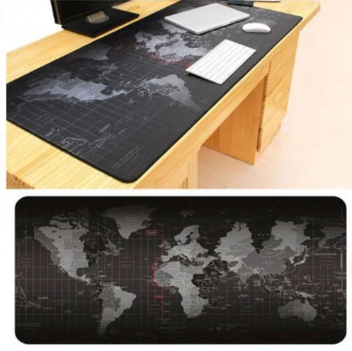Extended Gaming Mouse Pad – XXL Keyboard & Desk Mat with World Map Design