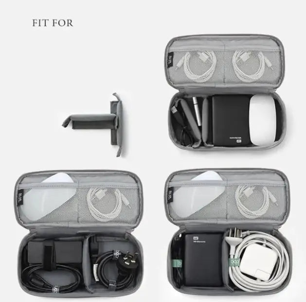 Tech Organizer Bag – Mouse, Charger & Cable Storage Case