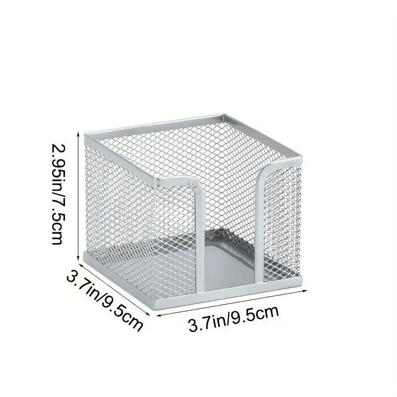 6-Piece Metal Mesh Desk Organizer Set – Pen Holder & Office Supplies Storage