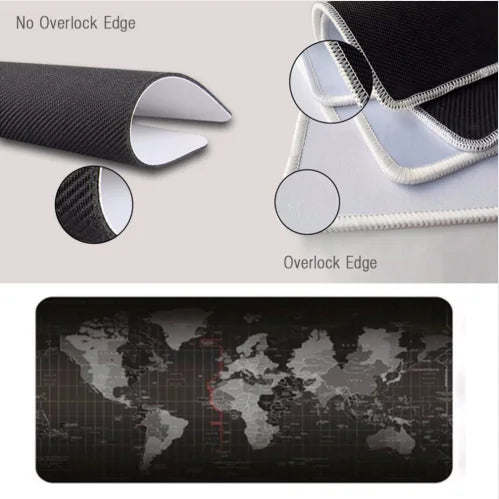 Extended Gaming Mouse Pad – XXL Keyboard & Desk Mat with World Map Design