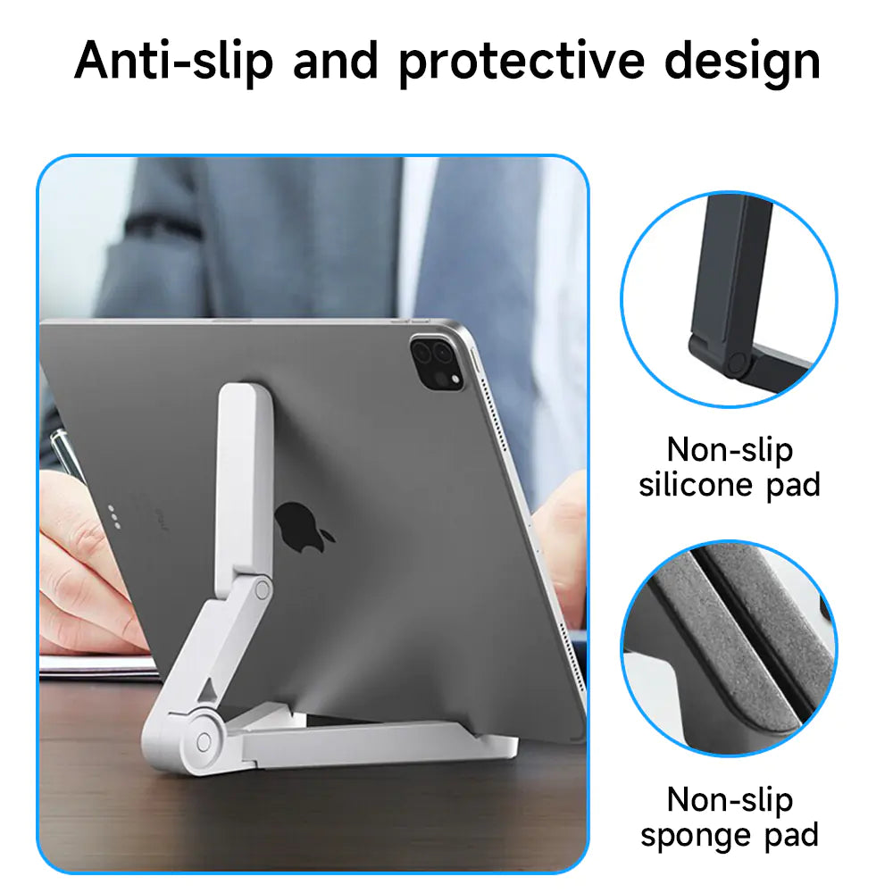 Universal Desktop Tablet Holder - Portable and Foldable