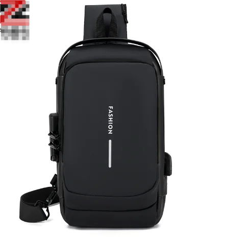 Men's Waterproof Crossbody Bag with Lock and Multi-Function