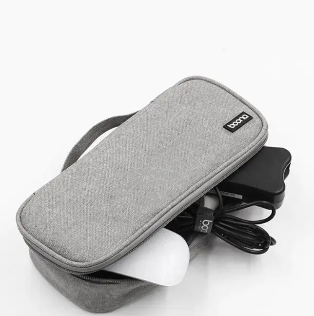 Tech Organizer Bag – Mouse, Charger & Cable Storage Case